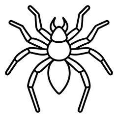 Tarantula line art vector