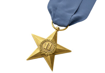 Isolated Gold Star Medal of Honor