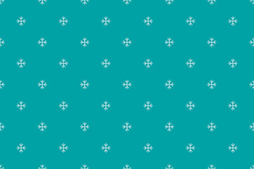 Monochrome simple blue snowflakes Bright background Seamless vector pattern Packaging Wrapping paper Textile design Typography Winter holiday December mood New Year Christmas Xmas season