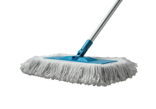 A floating mop head replacement, horizontally aligned, on a solid white background