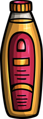 Cartoon funny Yellow Bottle for Cleaning Products