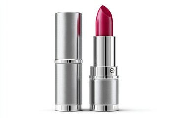 A minimalist vector of a customizable lipstick tube with bold color and clean shadow