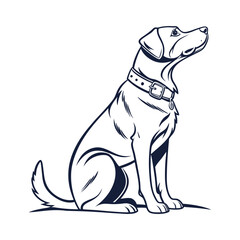 Dog Surfing Wave Logo Stylized Animal and Ocean Vector Illustration .