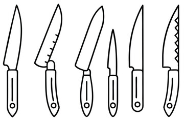 Knife Icon Simple Line Art for Projects