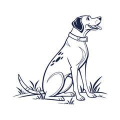 Dog Surfing Wave Logo Stylized Animal and Ocean Vector Illustration .