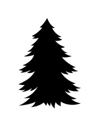 Simple forest tree silhouette element