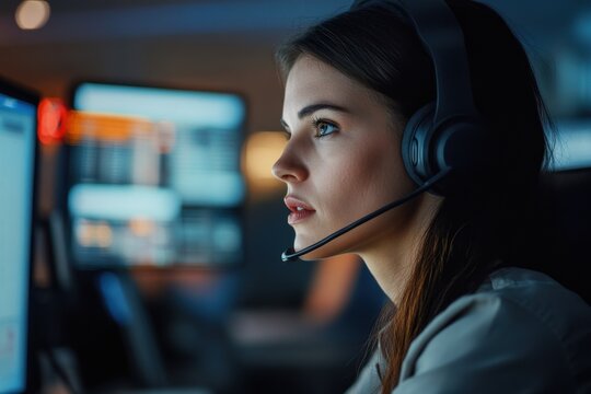 Professional Emergency Call Center: Quick Response Service for 112 and 911 with Dedicated Team Handling Accidents on Headsets
