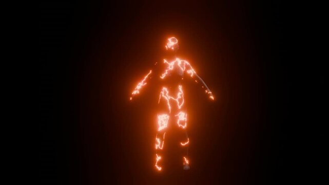 Abstract hot lava human