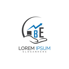 initial monogram logo With the upward progress suggested by the arrow design.
