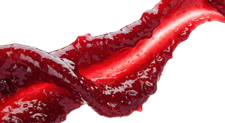 Isolated Cranberry Jam Ribbon Glossy Swirl