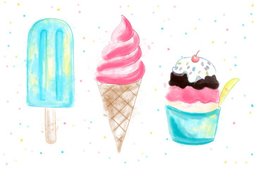 Frozen Treats, isolated, no solid white background