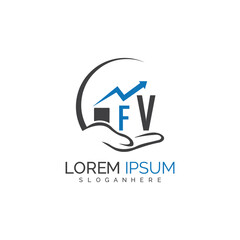 initial monogram logo With the upward progress suggested by the arrow design.
