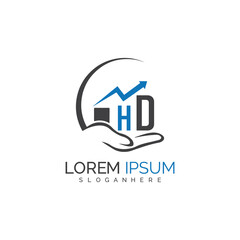 initial monogram logo With the upward progress suggested by the arrow design.