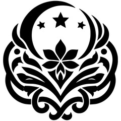 Radiant Islamic floral mandala with graceful symmetry and artistic charm