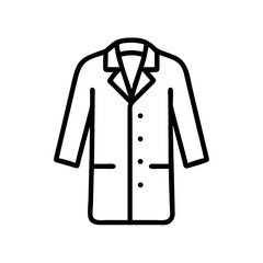 Naklejka premium Lab coat outline in minimalist style with simple lines 