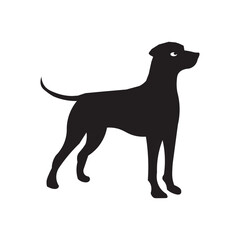 isolated black silhouette of a dog collection, Set of dog silhouette vector. Dogs and puppies in different breed, corgi, golden retriever, poses, sitting, Great Dog Silhouette: Majestic Canine Vector.