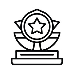 Star Achievement Award Vector Icon.
