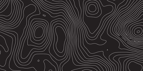 "Luxury in Layers: An Abstract and Seamless Topographic Line Pattern Evoking Organic Movement and Geographical Form, Designed in a Modern Style with a Dramatic Black Background" © FSompa