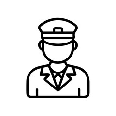Bus Driver Icon Representing Transportation Profession  