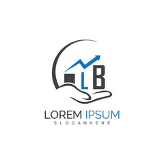 initial monogram logo With the upward progress suggested by the arrow design.
