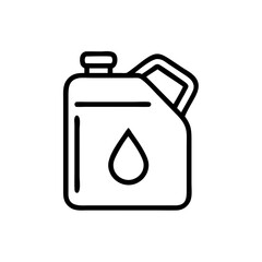 Oil Can Icon Illustrating Simple Design in Black and White  