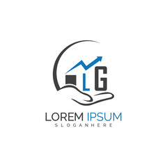 initial monogram logo With the upward progress suggested by the arrow design.
