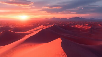 Stunning desert sunset panorama