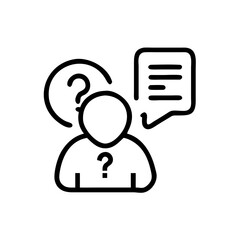 Obraz premium Person with Question Marks Representing Uncertainty and Confusion 