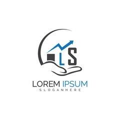 initial monogram logo With the upward progress suggested by the arrow design.
