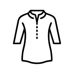 Naklejka premium Simple line art tunic design on a white background 