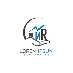 initial monogram logo With the upward progress suggested by the arrow design.
