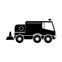 Obraz premium zamboni icon, zamboni silhouette vector illustration-simple silhouette illustration of zamboni, perfect for zamboni logos and icons