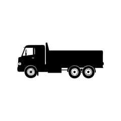lorry icon, lorry silhouette vector illustration-simple silhouette illustration of lorry, perfect for lorry logos and icons