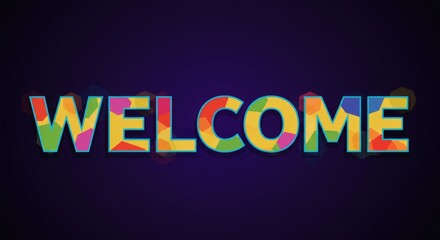 Fototapeta premium Overlapping Colors Welcome