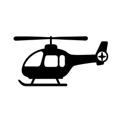 helicopter icon, helicopter silhouette vector illustration-simple silhouette illustration of helicopter, perfect for helicopter logos and icons