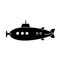 submarine icon, submarine silhouette vector illustration-simple silhouette illustration of submarine, perfect for submarine logos and icons