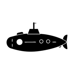 submarine icon, submarine silhouette vector illustration-simple silhouette illustration of submarine, perfect for submarine logos and icons