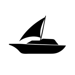 boat icon, boat silhouette vector illustration-simple silhouette illustration of boat, perfect for boat logos and icons