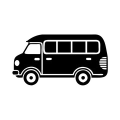 camper van icon, camper van silhouette vector illustration-simple silhouette illustration of camper van, perfect for camper van logos and icons
