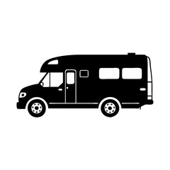 rv recreational vehicle icon, rv recreational vehicle silhouette vector illustration-simple silhouette illustration of rv recreational vehicle, perfect for rv recreational vehicle logos and icons