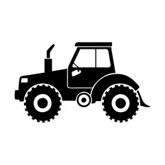 tractor icon, tractor silhouette vector illustration-simple silhouette illustration of tractor, perfect for tractor logos and icons