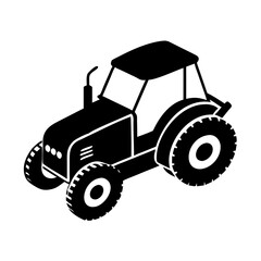 tractor icon, tractor silhouette vector illustration-simple silhouette illustration of tractor, perfect for tractor logos and icons