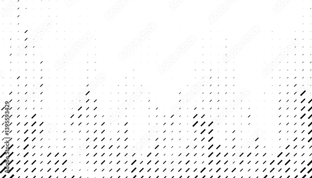 Poster black and white abstract transition pattern with halftone effect. stripes shape pattern for sporty b