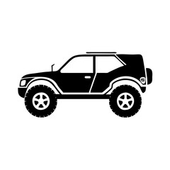 off road vehicle icon, off road vehicle silhouette vector illustration-simple silhouette illustration of off road vehicle, perfect for off road vehicle logos and icons