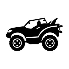 off road vehicle icon, off road vehicle silhouette vector illustration-simple silhouette illustration of off road vehicle, perfect for off road vehicle logos and icons