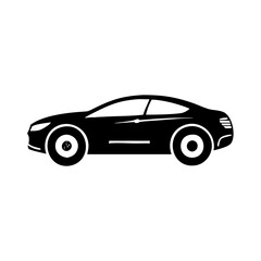 luxury car icon, luxury car silhouette vector illustration-simple silhouette illustration of luxury car, perfect for luxury car logos and icons