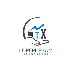 initial monogram logo With the upward progress suggested by the arrow design.
