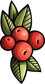 Doodle cartoon funny redberries