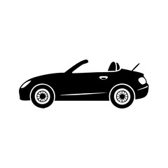 convertible icon, convertible silhouette vector illustration-simple silhouette illustration of convertible, perfect for convertible logos and icons