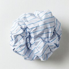 crumpled paper on white background